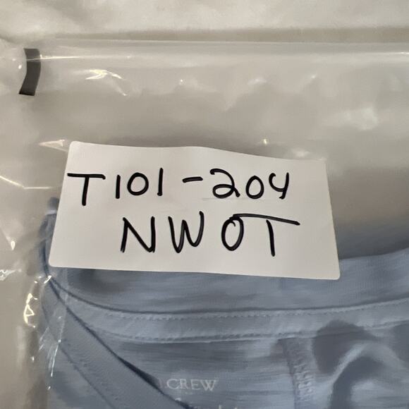 J. Crew Girfriend Tee T-Shirt Womens Medium Blue Short Sleeve Scoop Neck Cotton - Picture 11 of 11